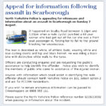 NYP: Scarborough Assault Witness Appeal
